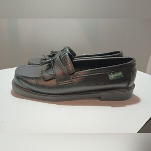 Eastland Black Leather Tassel Kiltie Loafers